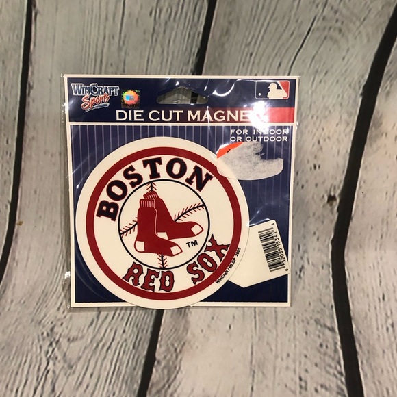 Boston Red Sox WinCraft 5" Logo Die-Cut Car Magnet MLB - Picture 2 of 2